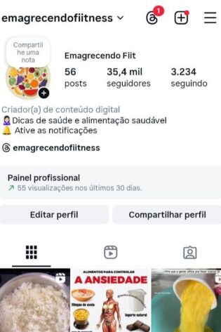 Instagram de Emagrecimento