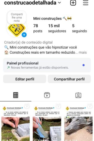 Instagram de Construções a Venda