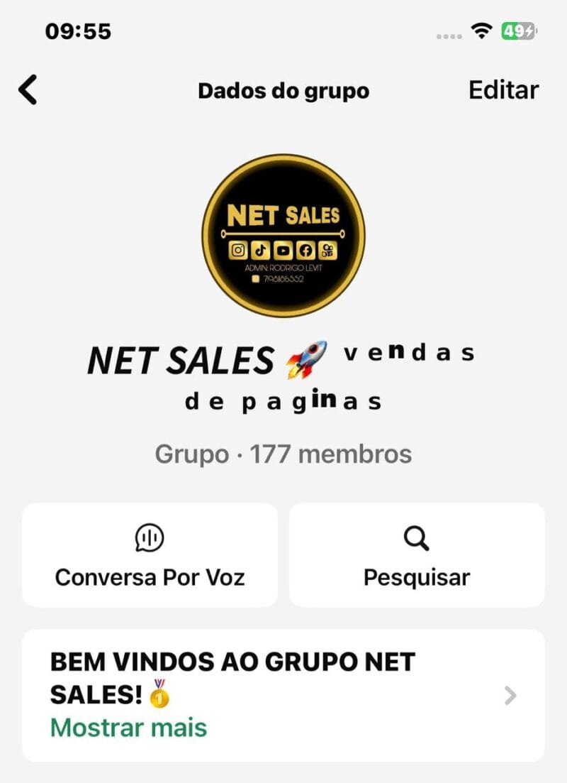 Grupo do Whatsapp a Venda