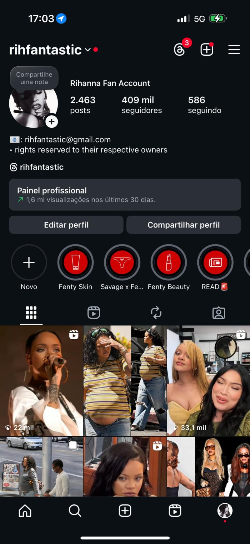Pagina Instagram Engajada +400K (Fan Club)