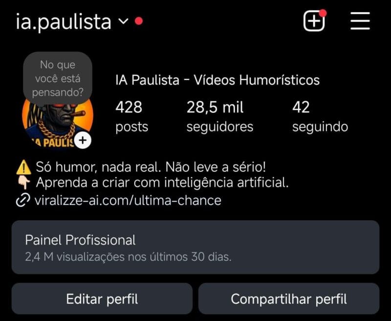 Instagram Feito com IA a Venda