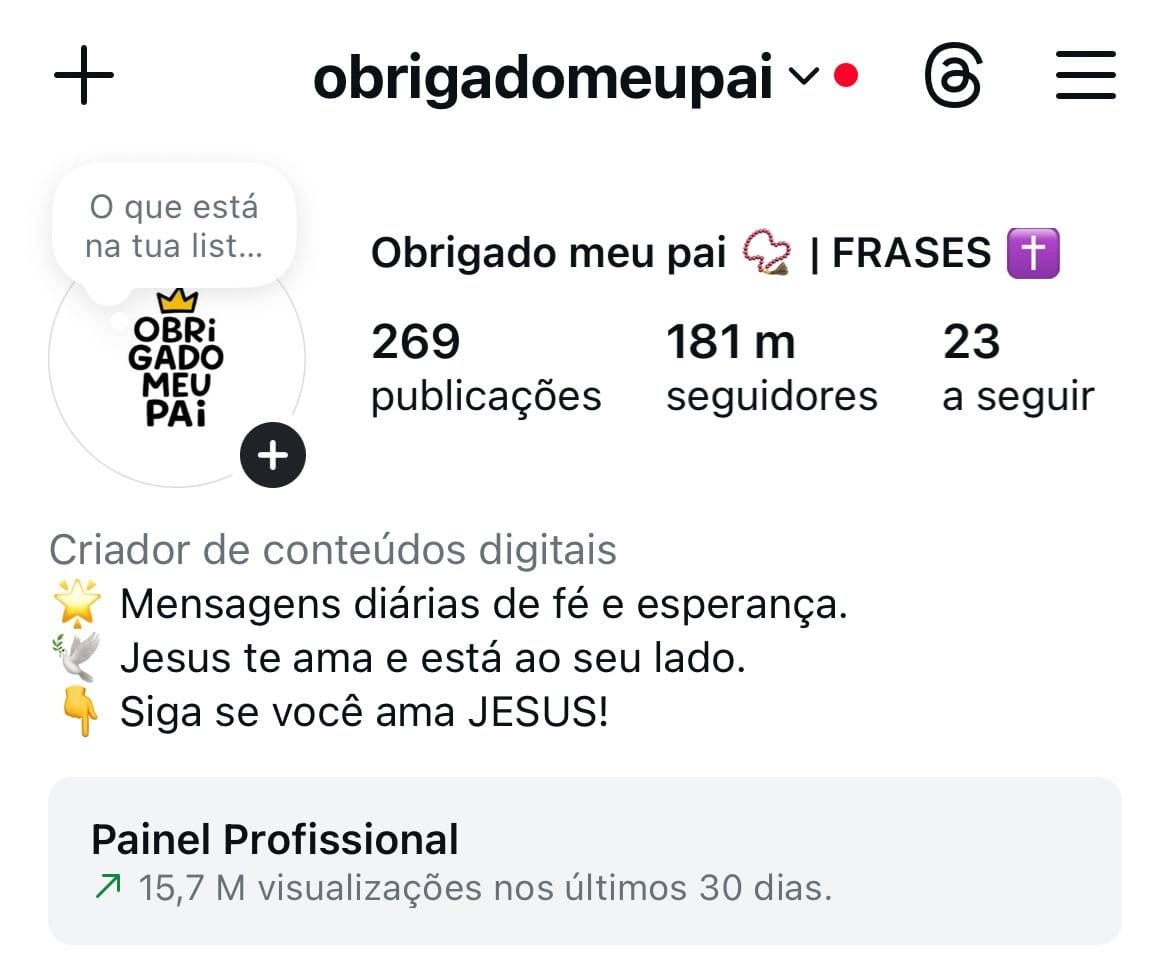 Instagram Evangélico Engajado