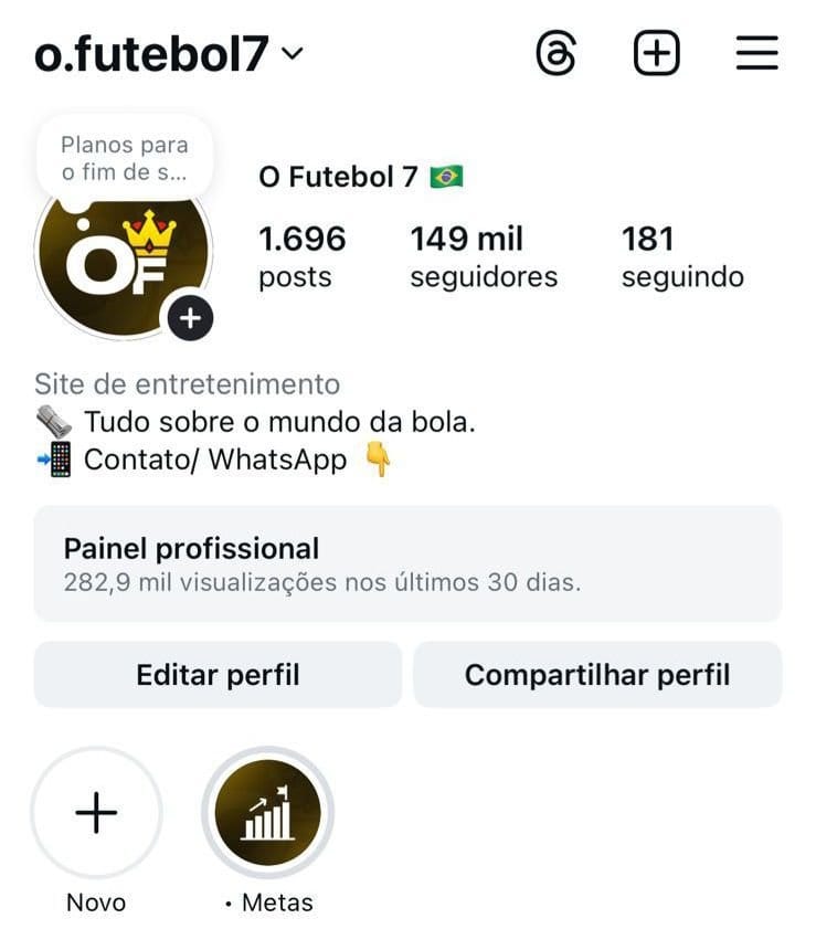 Perfil de Futebol Disponível