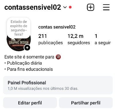 Instagram de Conteúdos sensíveis