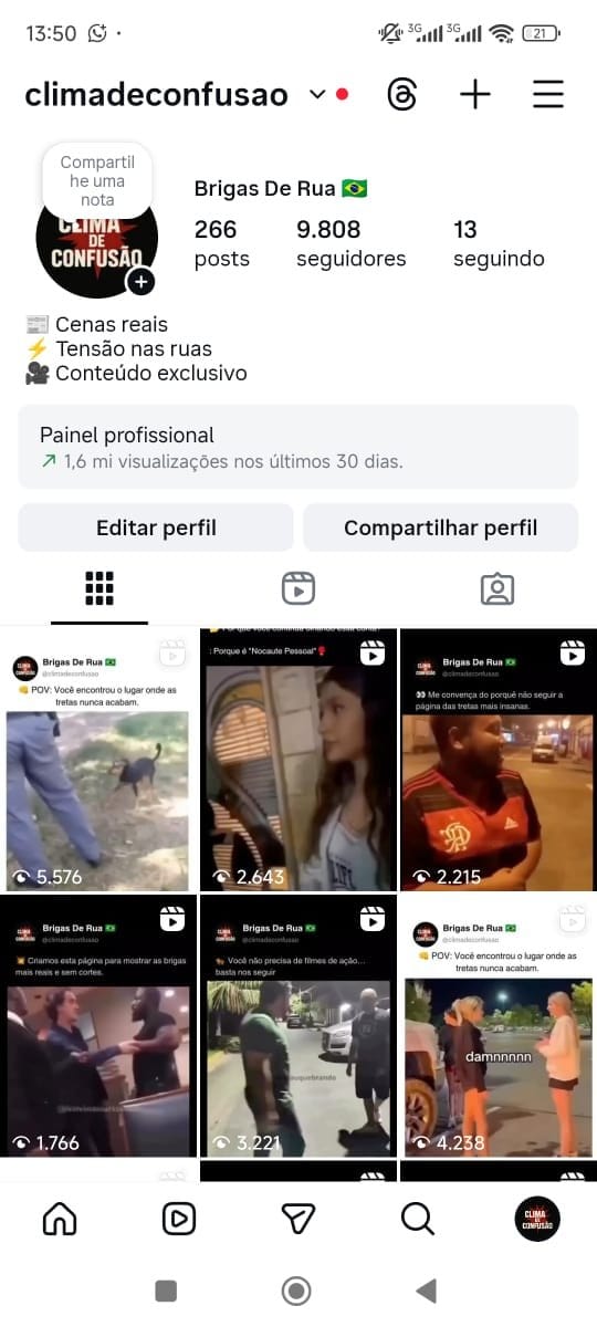 Vendo Conta do Insta Nicho de Brigas