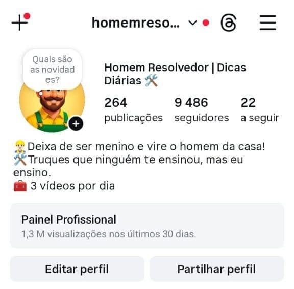 Instagram de Manutenções e Reparos