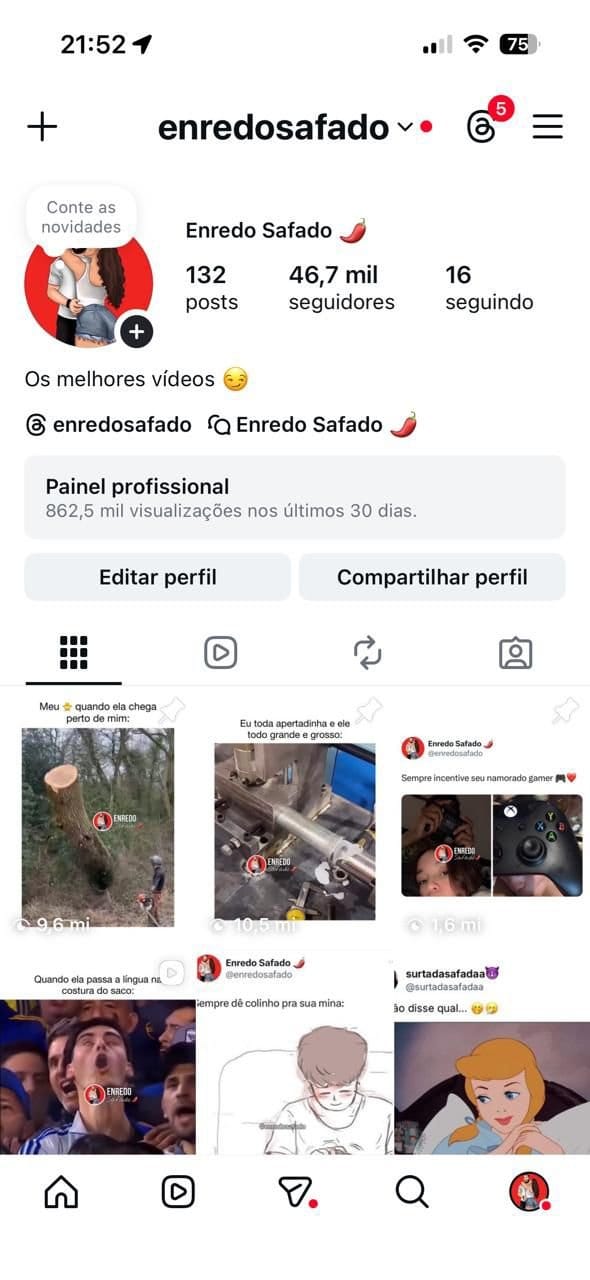 Instagram de Nicho Romance/Safadeza