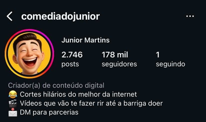 Instagram de Humor a Venda