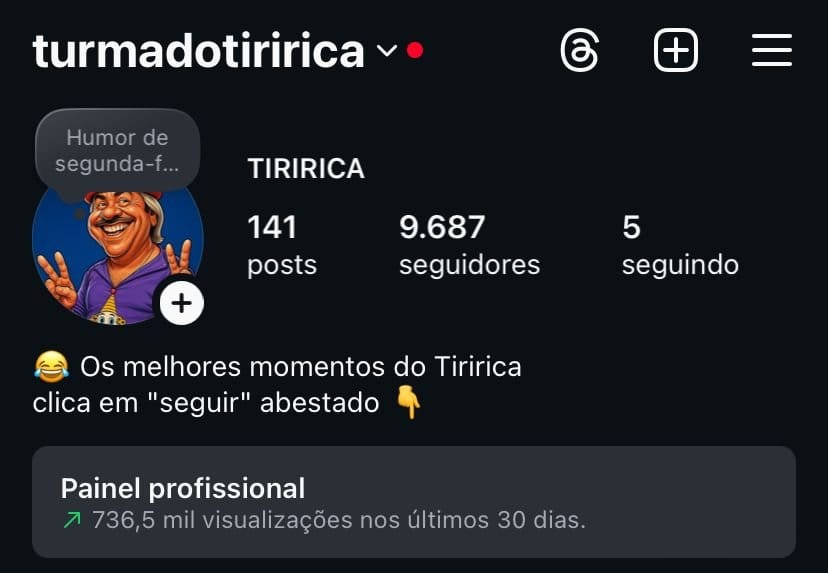 Conta de FC do Tiririca