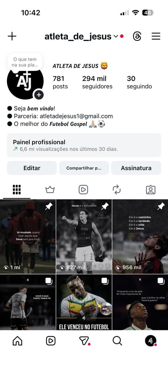 Instagram de Nicho Raro a Venda Futebol Cristão 2 Instagram de Nicho Raro a Venda Futebol Cristão