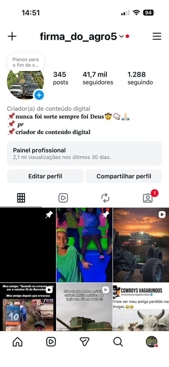 Instagram de Nicho Agro a Venda