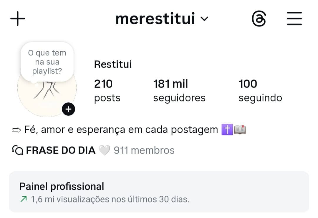 Instagram de Frases Disponível