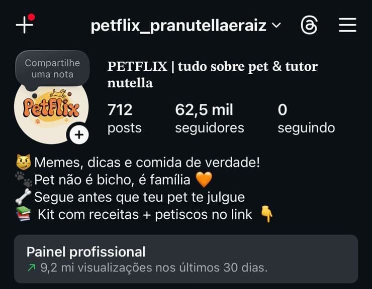 Instagram de Pets a Venda