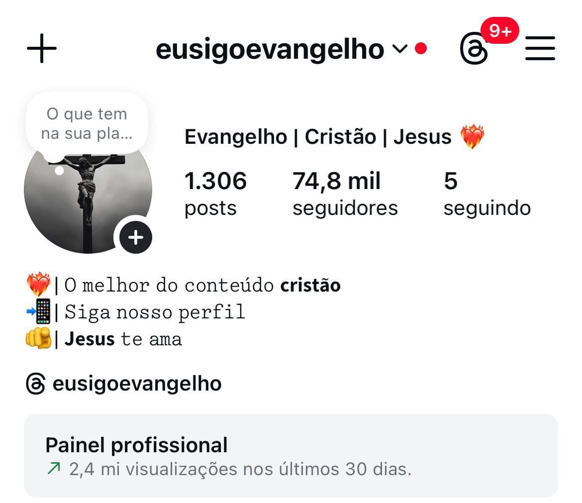 Instagram Cristão a Venda