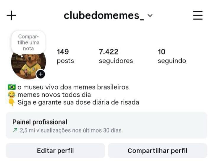 Perfil de Memes a Venda