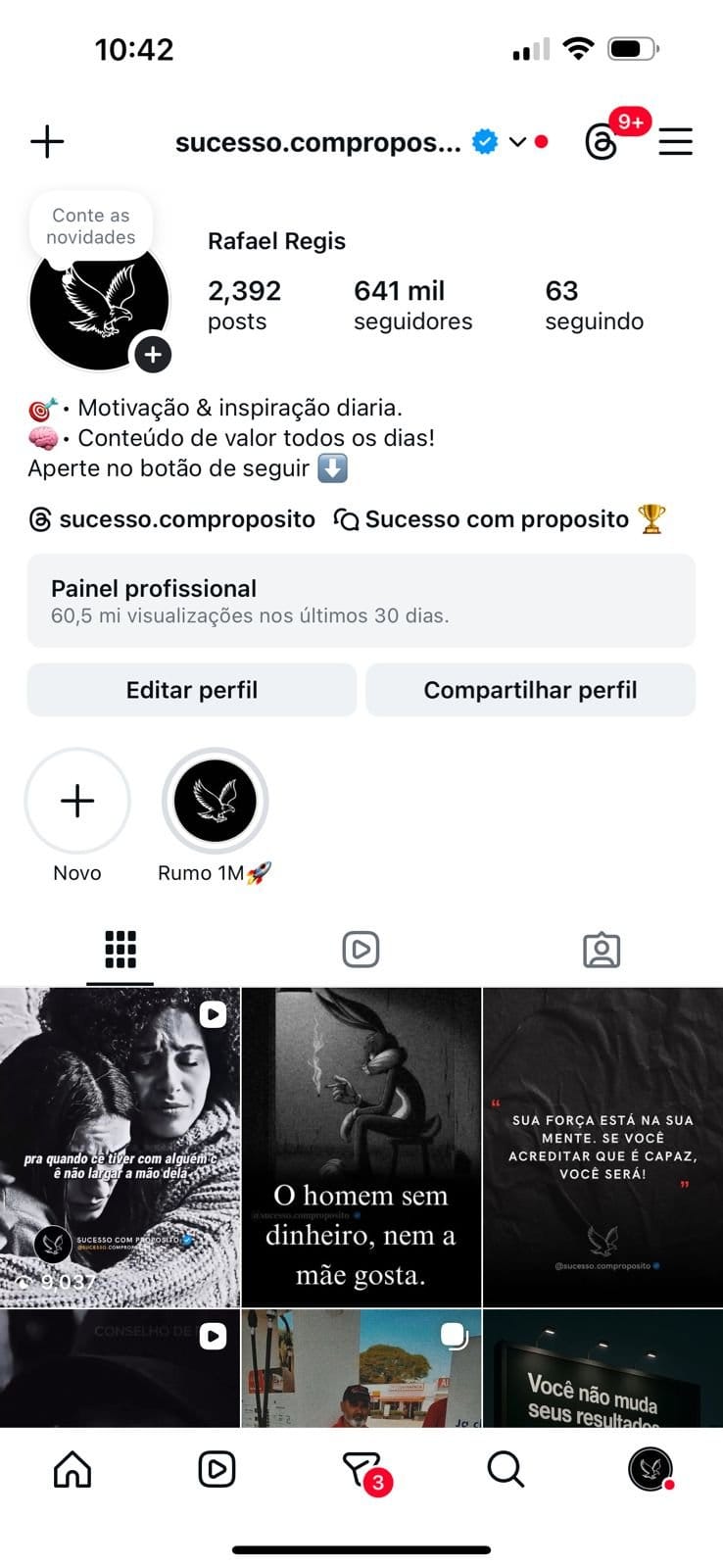 Instagram de Motivação de 650K