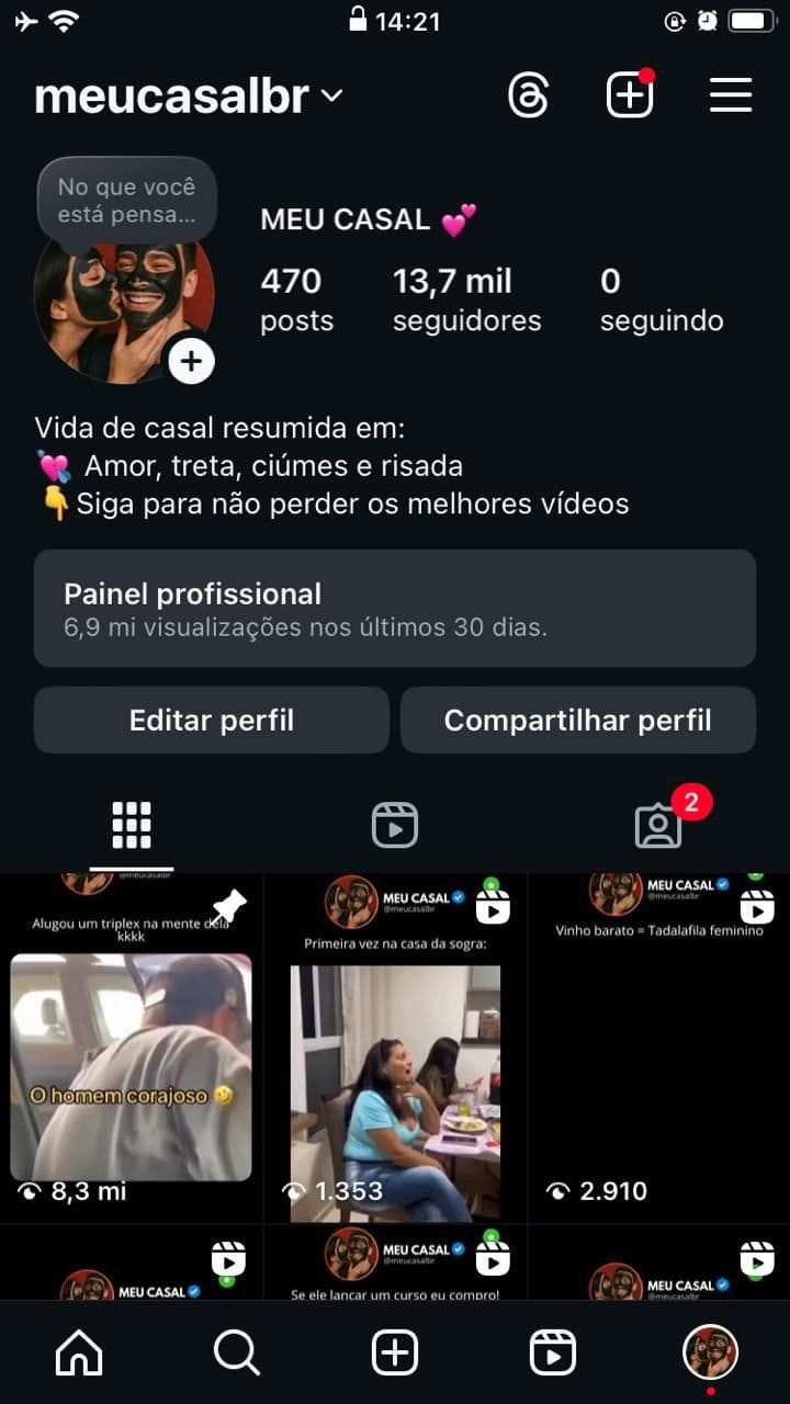 Instagram de Casal/Romance a Venda