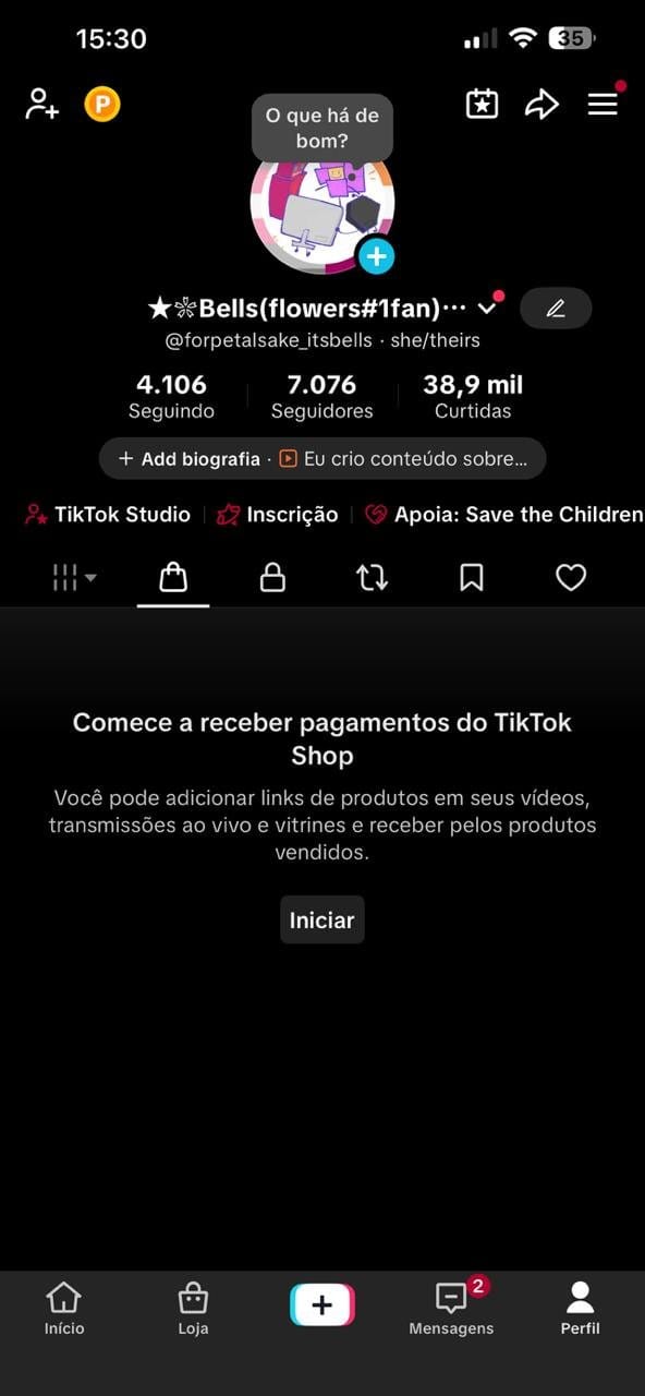 Tiktok a Venda com Shop sem DOC