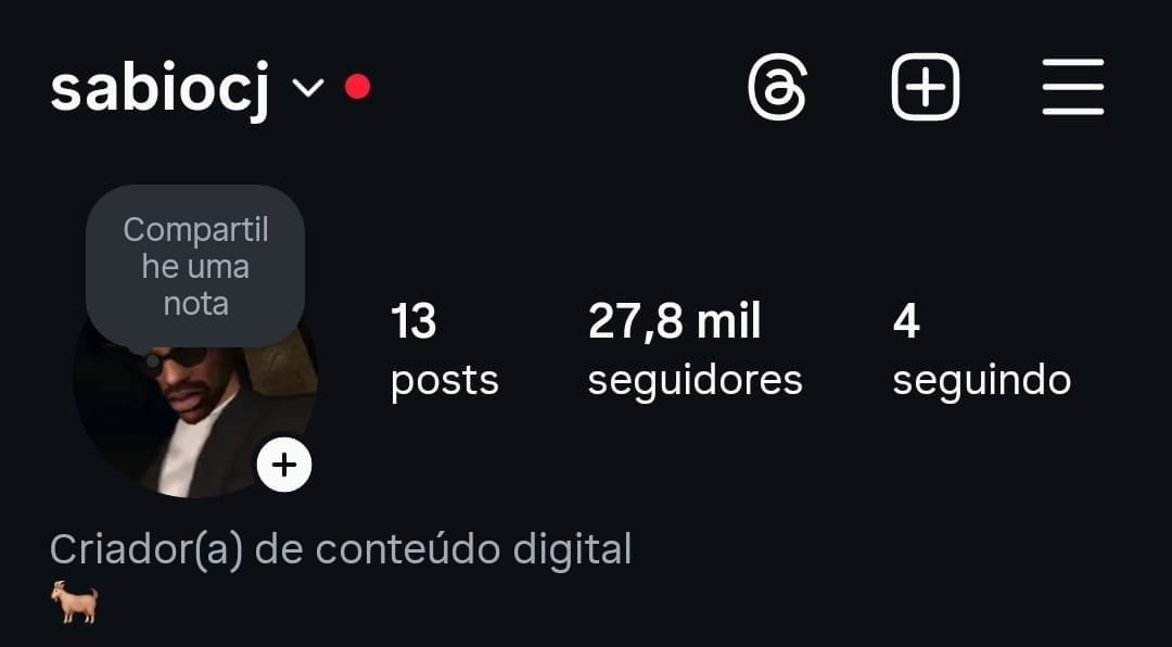 Instagram do CJ a venda