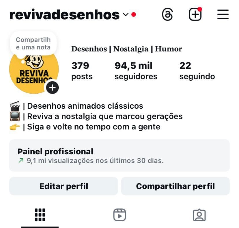 Instagram de Animações/Desenhos 1 Instagram de Animações/Desenhos