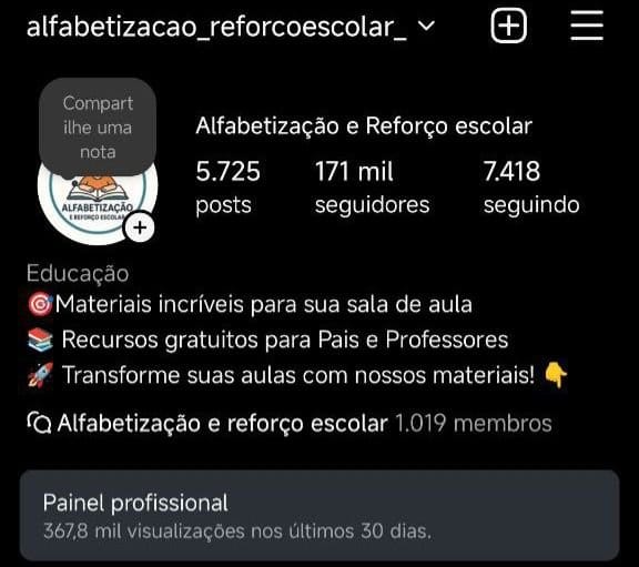 Instagram de Nicho de Educação a Venda 2 Instagram de Nicho de Educação a Venda