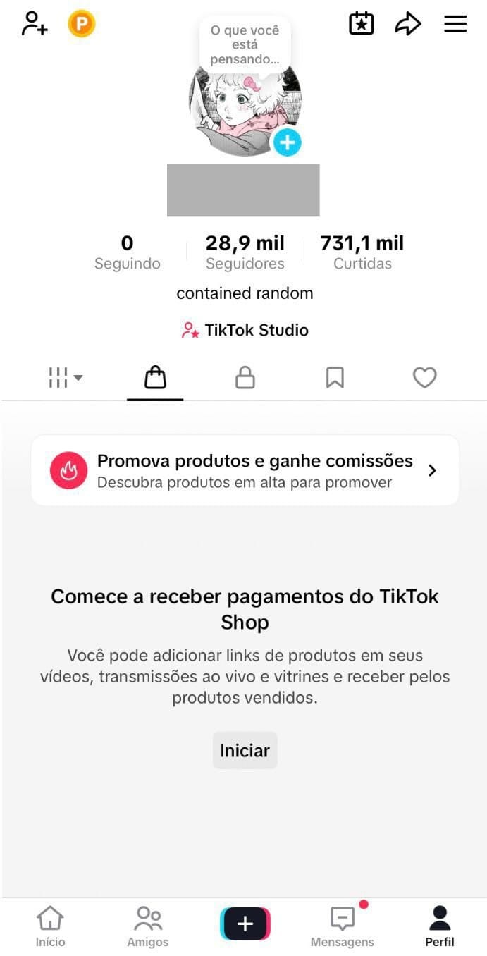 Conta do Tiktok com Shop Ativo sem DOC 1 Conta do Tiktok com Shop Ativo sem DOC
