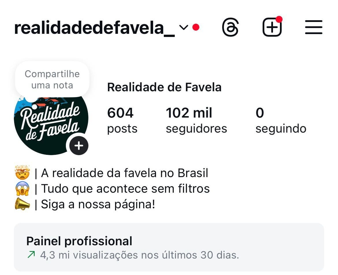 Instagram de Nicho de Periferia/Favela 2 Instagram de Nicho de Periferia/Favela