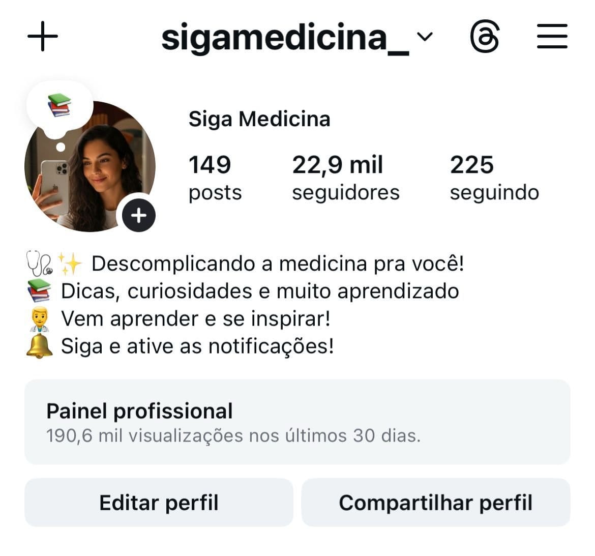 Instagram de Medicina a Venda 1 Instagram de Medicina a Venda