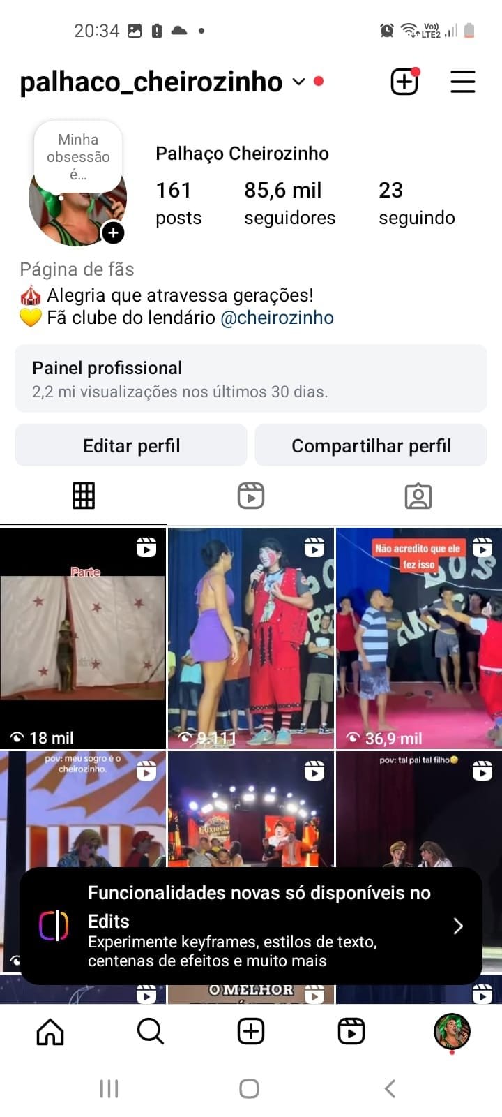 Instagram de FC de Humor