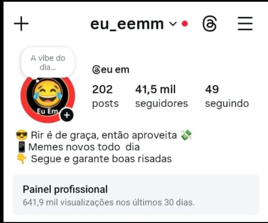 Instagram de Memes Disponível 1 Instagram de Memes Disponível