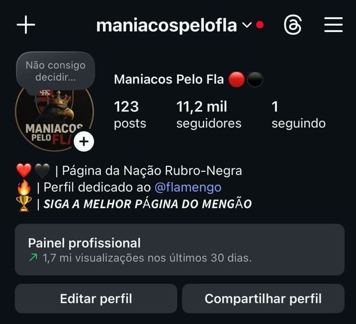 Instagram do Flamengo