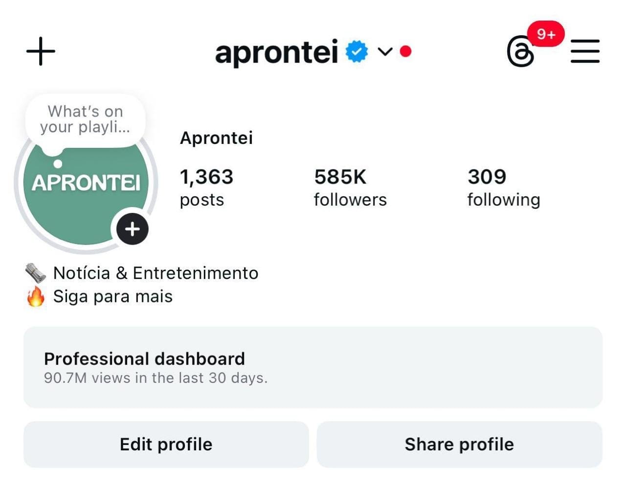 Insta de Fofocas Super Engajado.