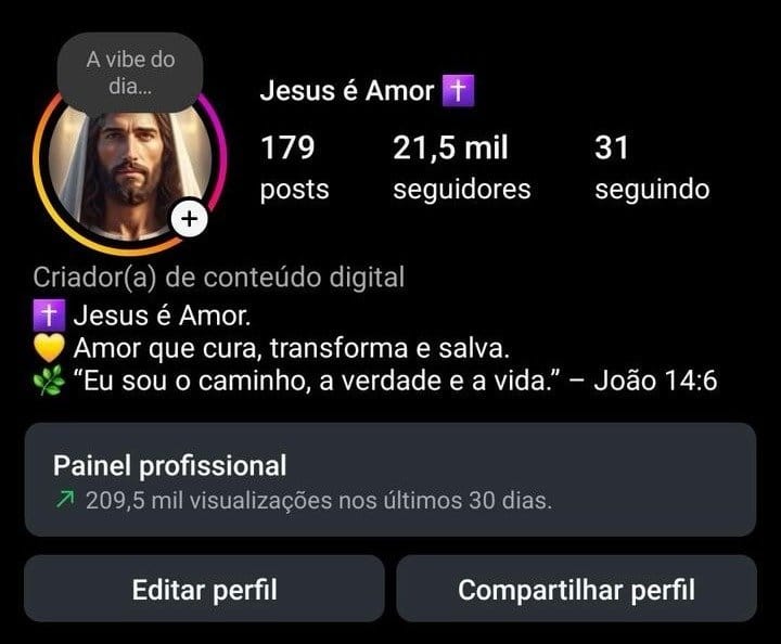 Instagram Cristão a Venda