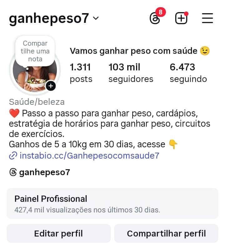 Conta no Nicho de Saúde a Venda