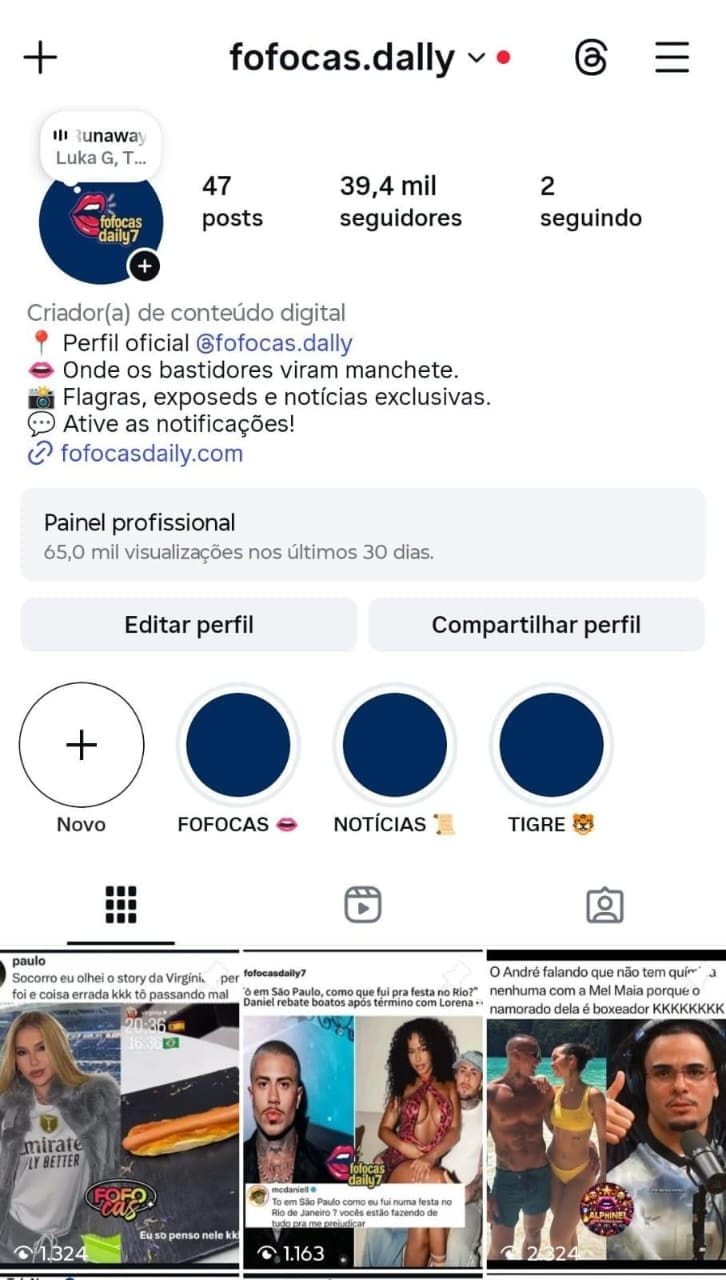 Instagram de Fofocas a Venda 2 Instagram de Fofocas a Venda