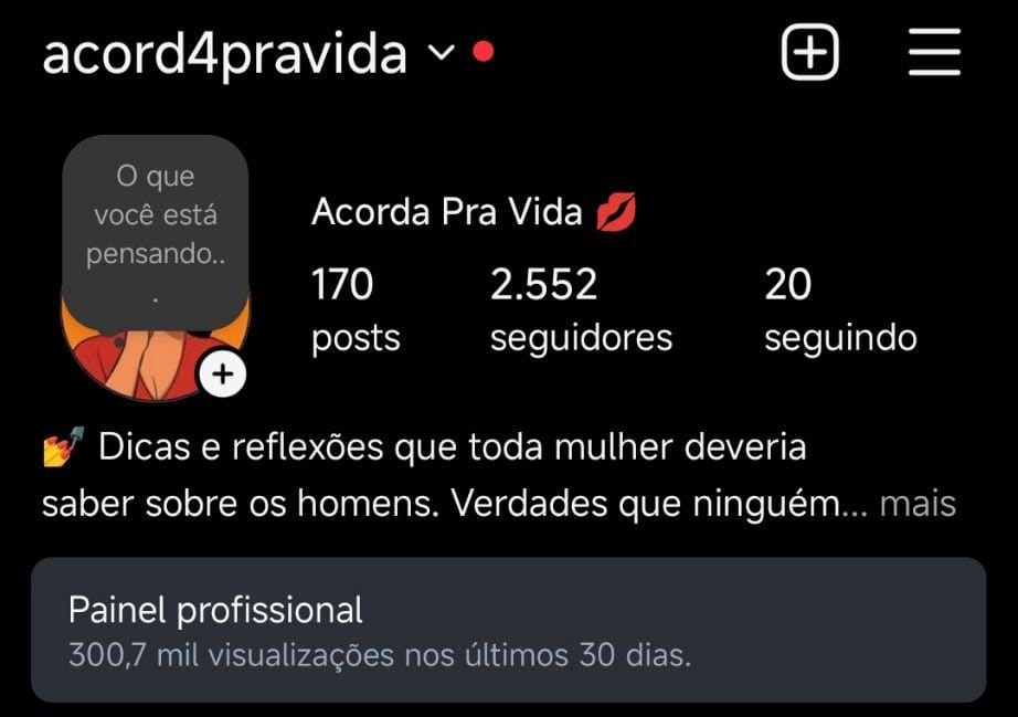 Instagram com Público Feminino a Venda 1 Instagram com Público Feminino a Venda