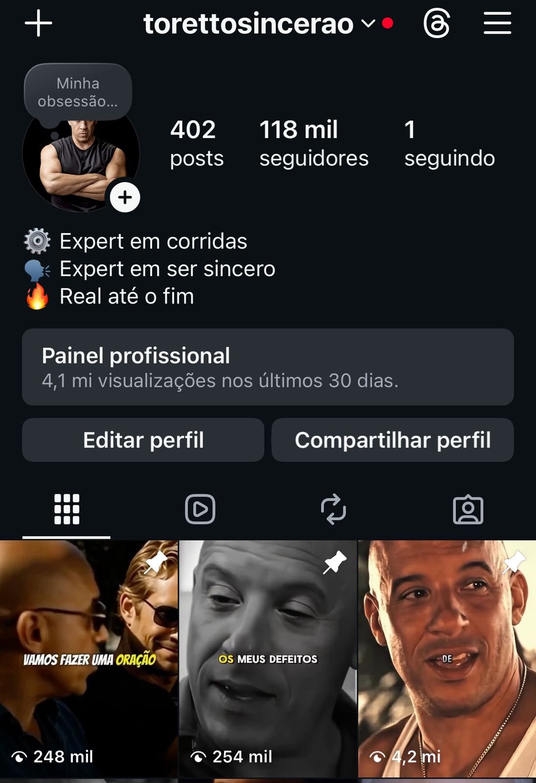 Instagram de Fã Club do Toret