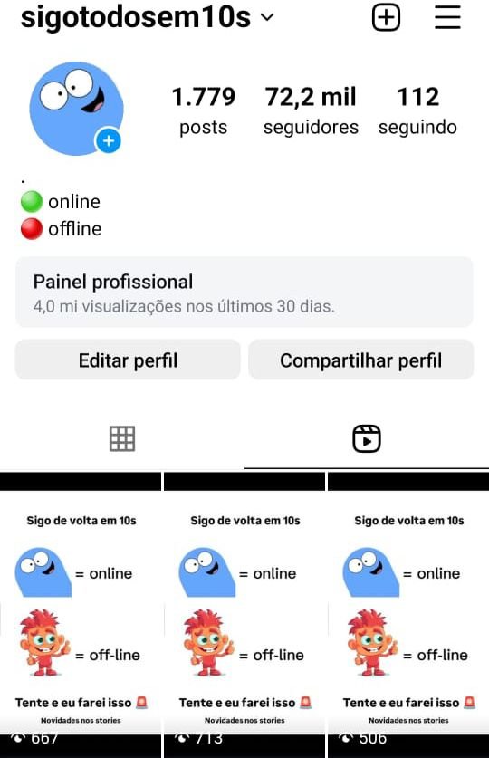 Instagram de Entretenimento Disponível
