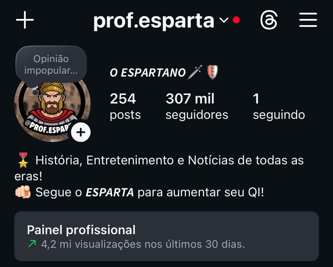 Perfil de Entretenimento no Instagram