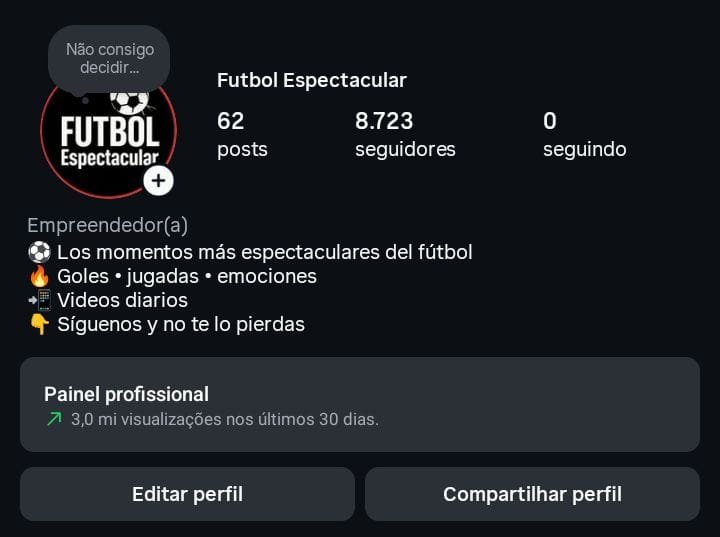 Conta do Instagram de Futebol 1 Conta do Instagram de Futebol