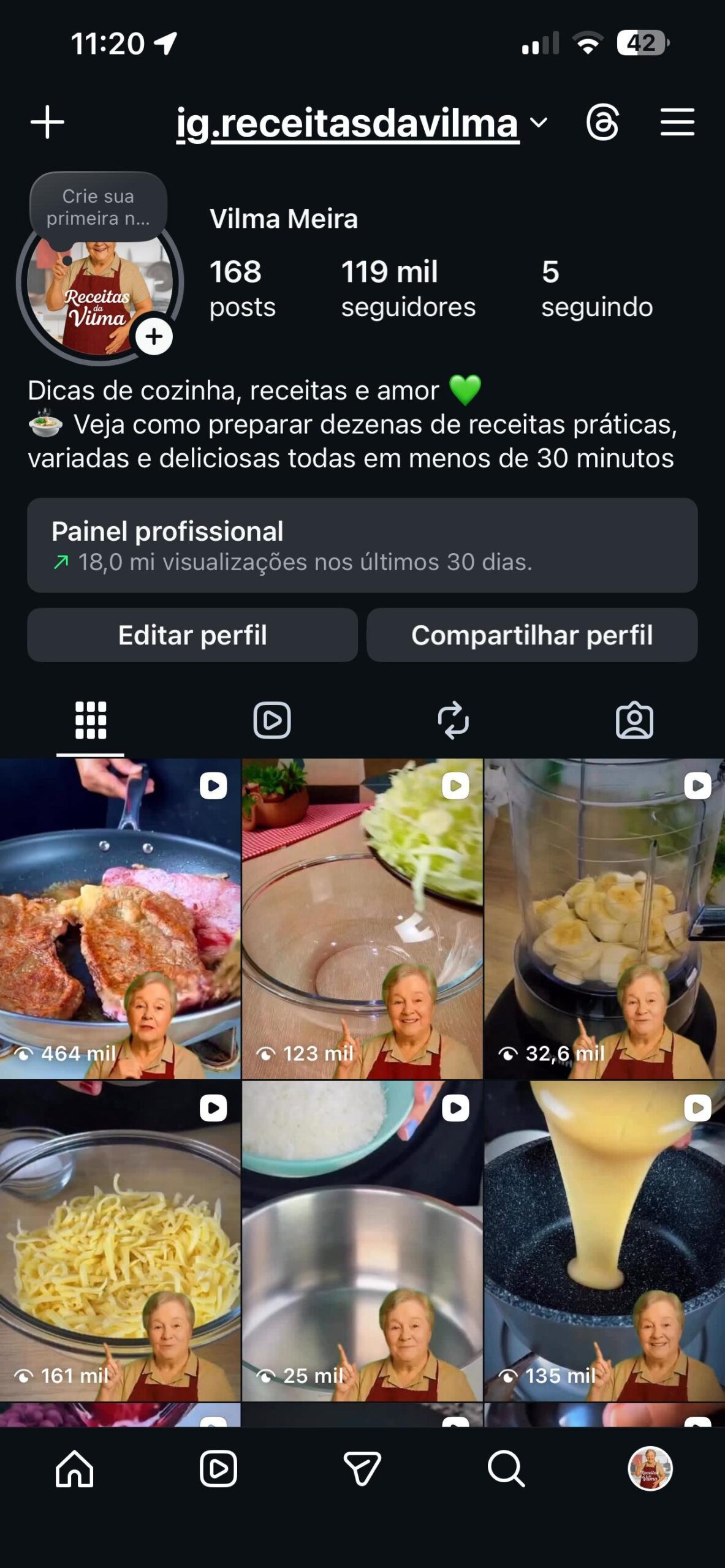 Insta de Receitas Super Engajado