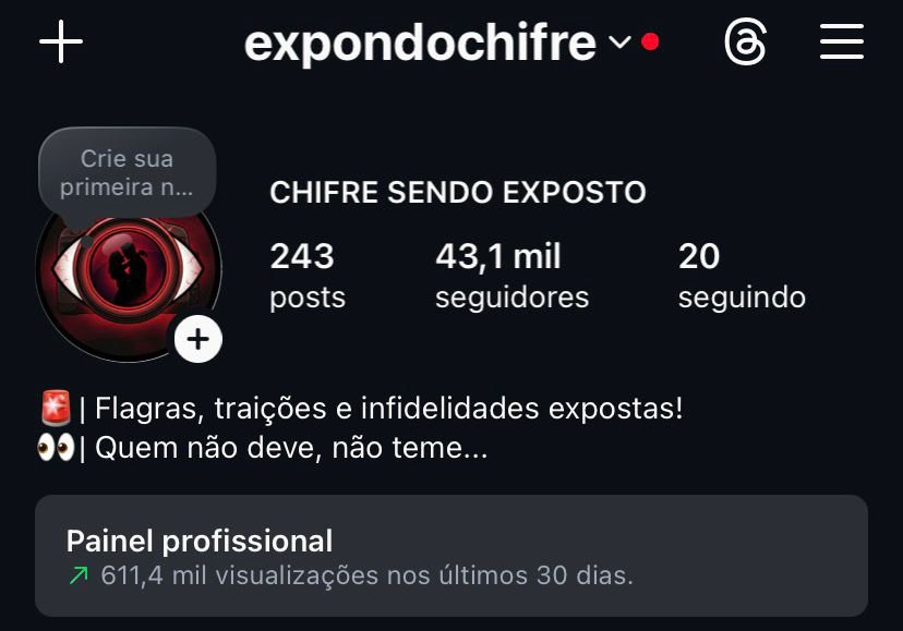 Instagram de Traição a Venda