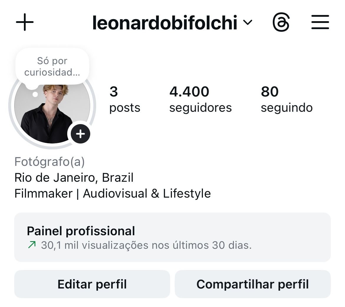 Instagram de Perfil Pessoal