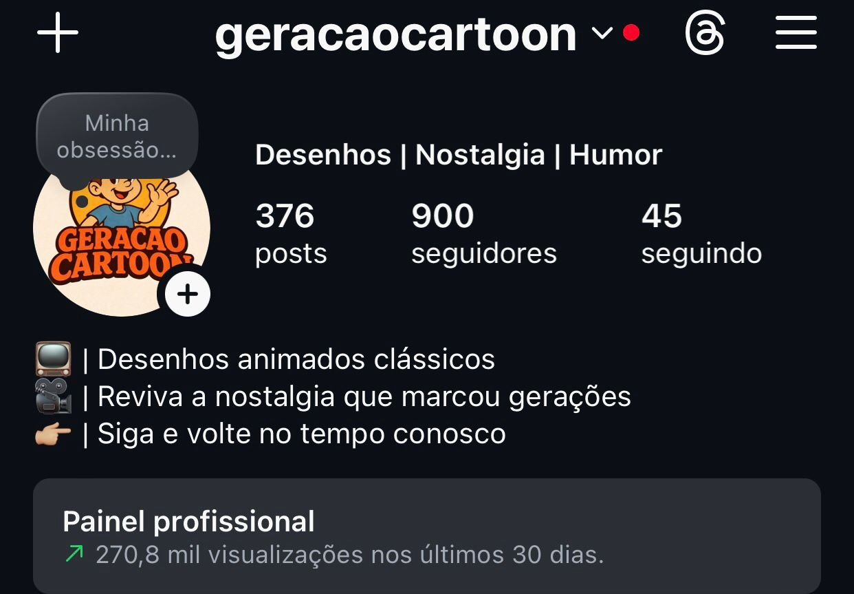 Insta de Desenho Animado
