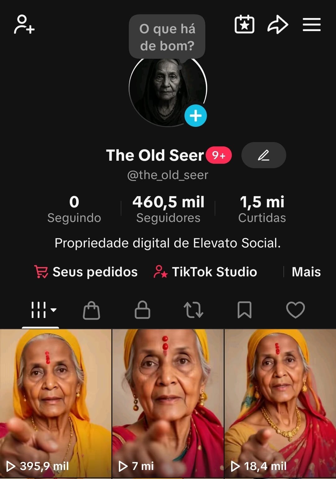 Tiktok de 460k a venda 1 Tiktok de 460k a venda