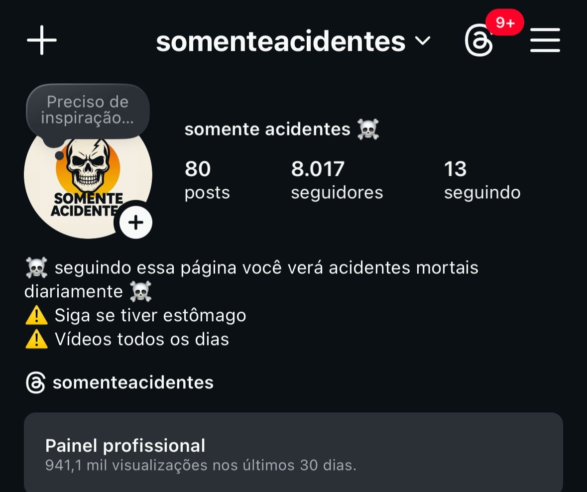 Instagram de Acidentes a Venda