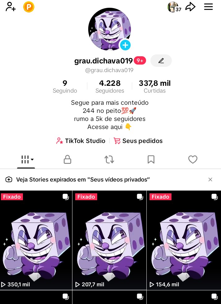 Conta Tiktok 2 Conta Tiktok