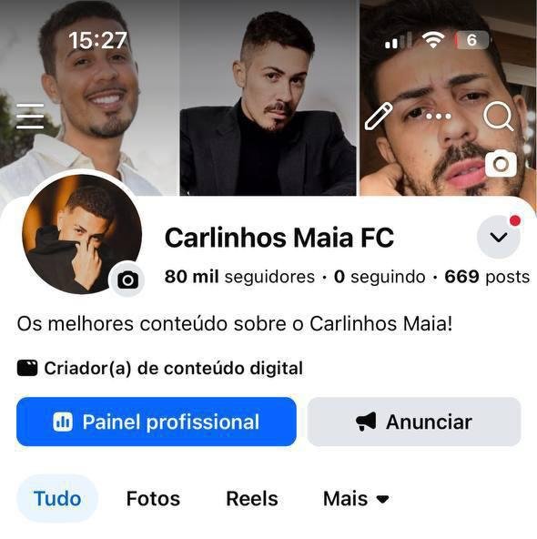 Página de FC do Carlinhos Maia Monetizada a Venda 2 Página de FC do Carlinhos Maia Monetizada a Venda