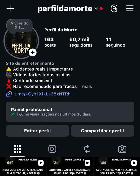 Conta do Instagram de Nicho Sensível a Venda