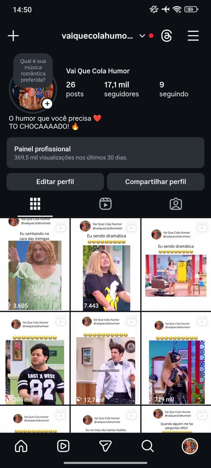 Conta do Instagram de Fofocas/Memes 2 Conta do Instagram de Fofocas/Memes